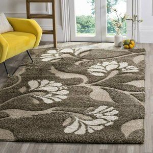 Brand New Safavieh 3'3" x 5'3" Shag Rug in Beige/Grey Color